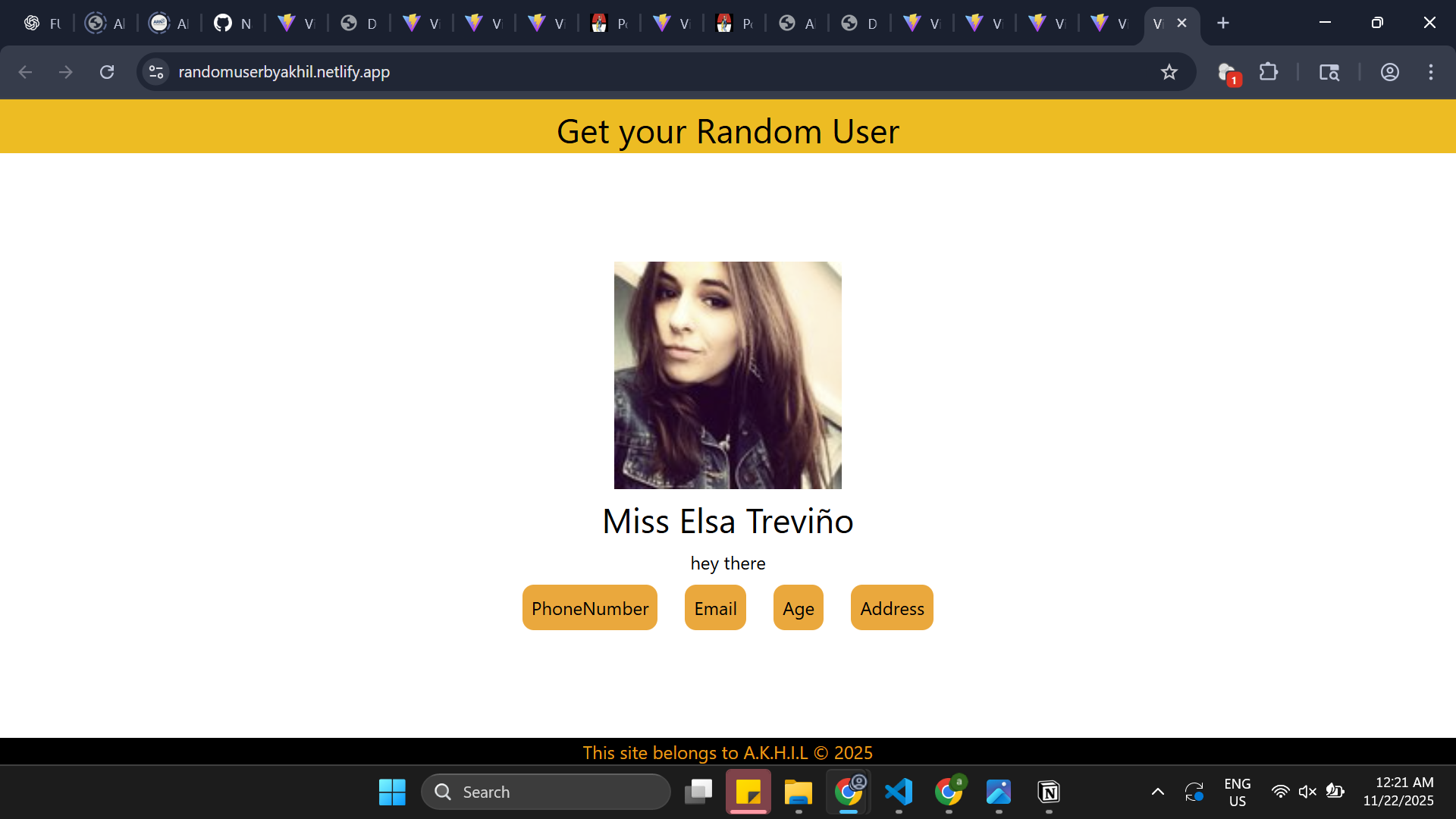 Random users app preview